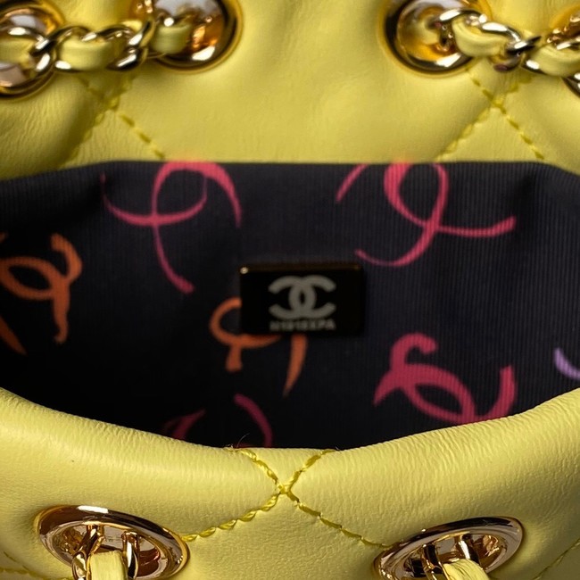 CHANEL BACKPACK AS4810 yellow