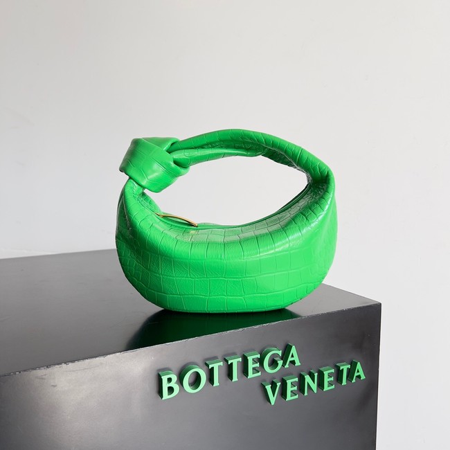 Bottega Veneta Mini Jodie Mini alligator leather top handle bag 717709 green