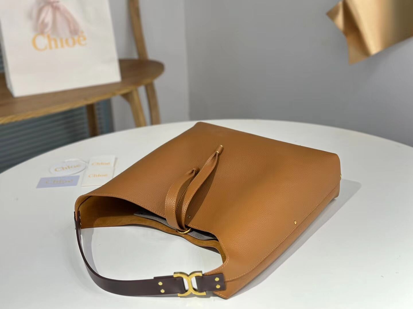 CHLOE leather shoulder bag CL224765 Caramel CHLOE leather shoulder bag CL224765 Caramel
