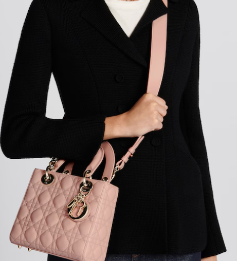 Small Lady Dior My ABCDior Bag Blush Cannage Lambskin M0538ONG Small Lady Dior My ABCDior Bag Blush Cannage Lambskin M0538ONG