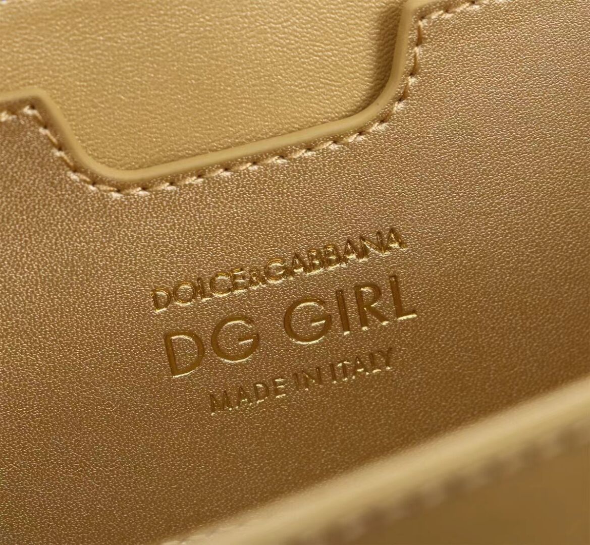 Dolce & Gabbana leather Shoulder Bag G6504 gold