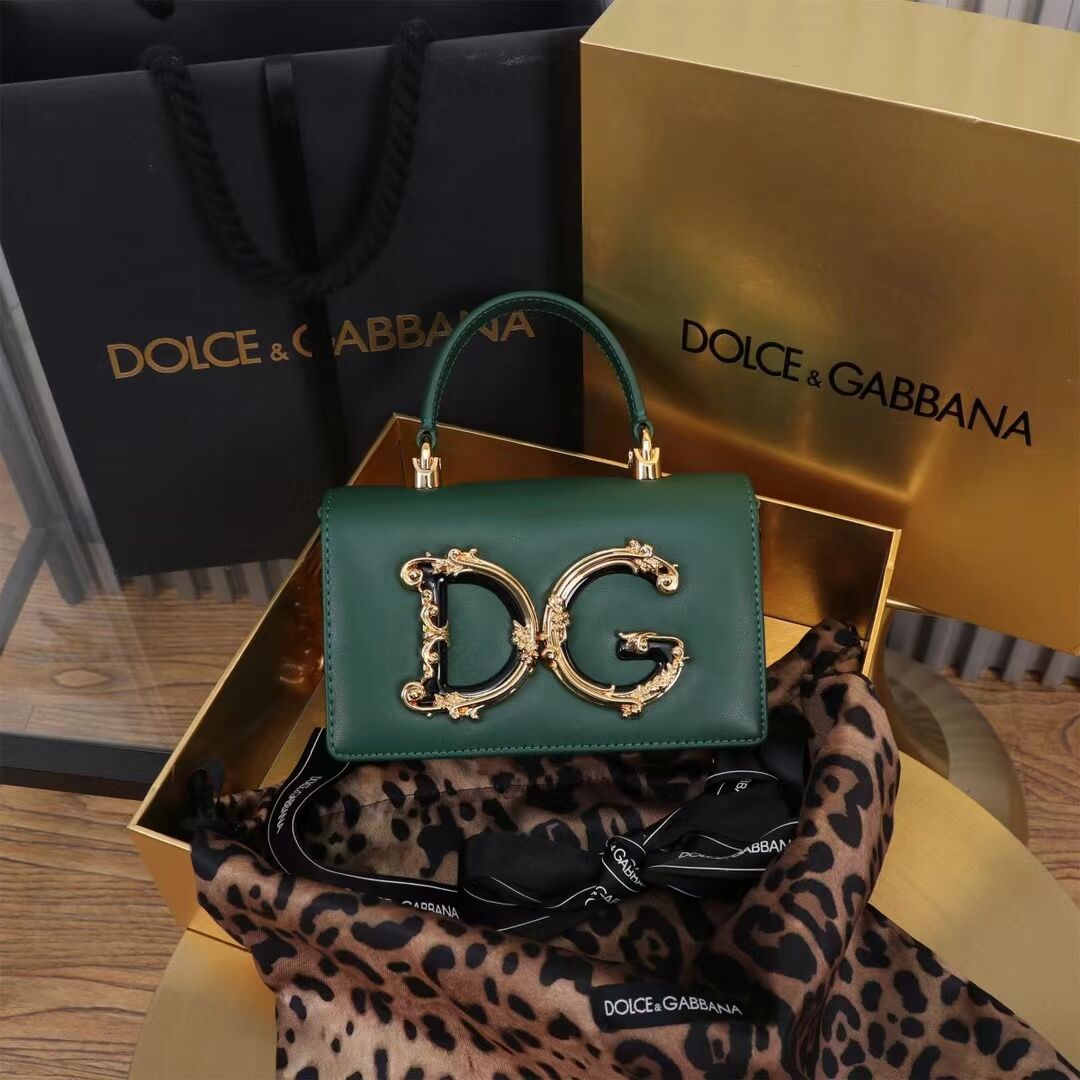 Dolce & Gabbana leather Shoulder Bag G6504 green Dolce & Gabbana leather Shoulder Bag G6504 green