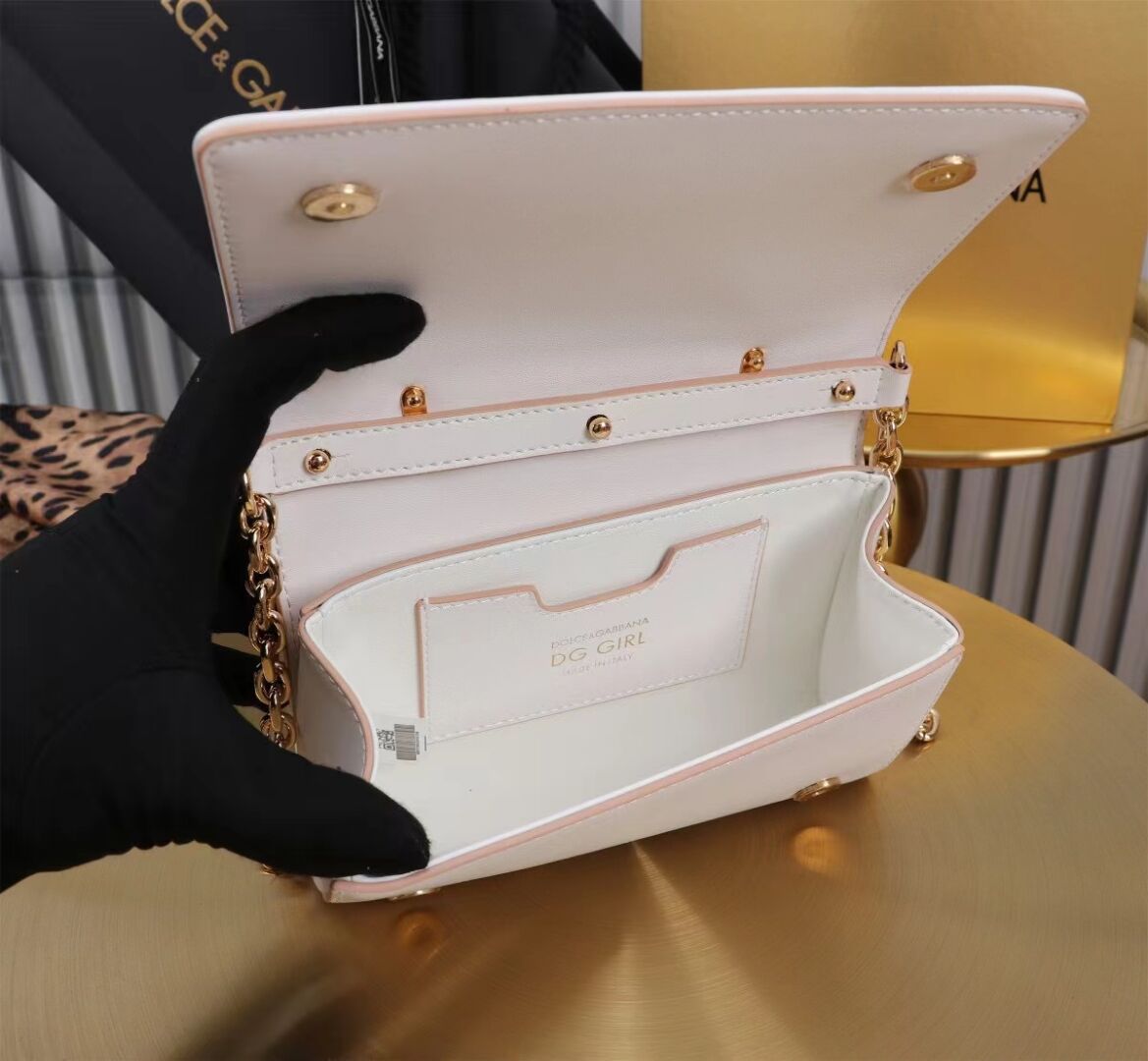 Dolce & Gabbana leather Shoulder Bag G6504 white Dolce & Gabbana leather Shoulder Bag G6504 white