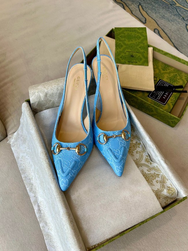 Gucci WOMENS GG CANVAS SLINGBACK PUMP 11221-2