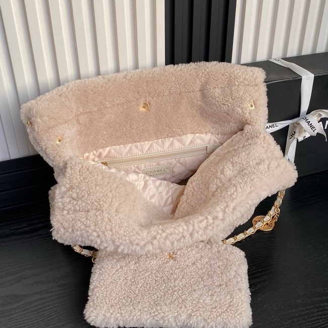 CHANEL 22 HANDBAG wool AS3261 Beige