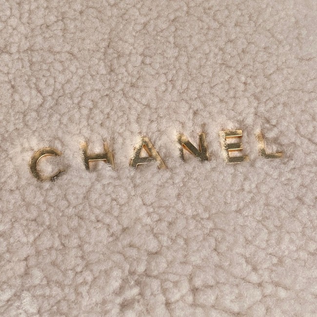 CHANEL 22 SMALL HANDBAG wool AS3260 Beige