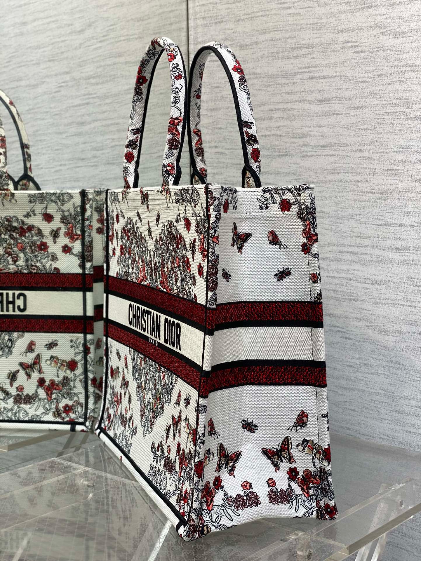 Large Dior Book Tote Embroidery with Multicolor M1286ZEDX