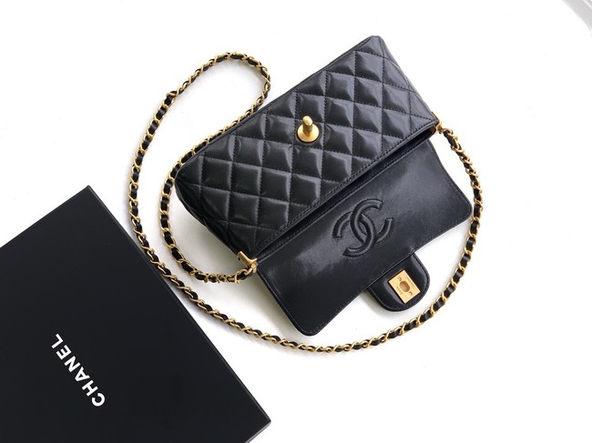 Chanel MINI FLAP BAG WITH TOP HANDLE AS5354 black