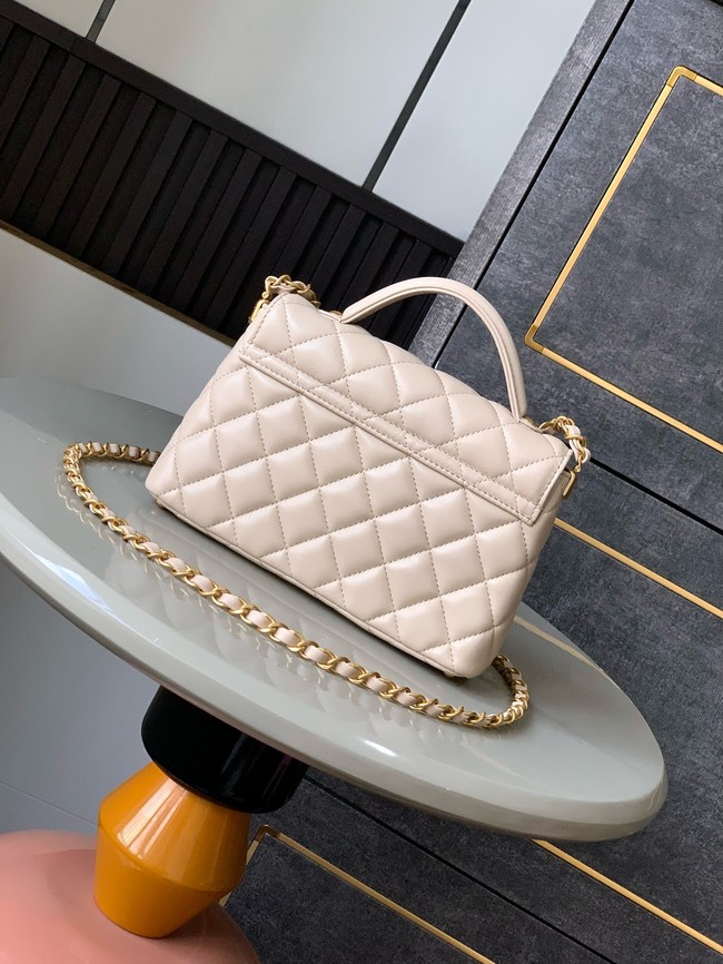 Chanel SMALL FLAP BAG WITH TOP HANDLE AS5355 Cream