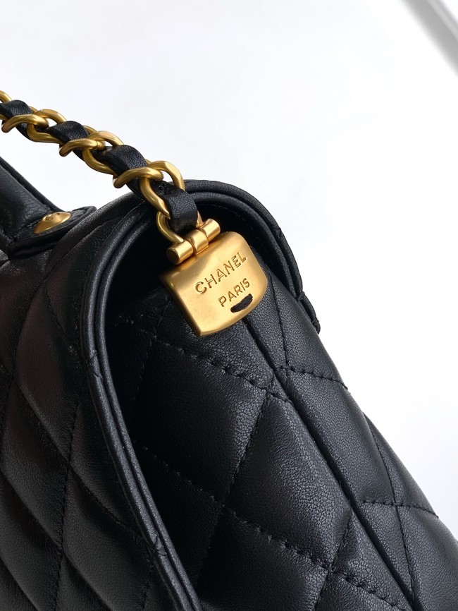 Chanel SMALL FLAP BAG WITH TOP HANDLE AS5356 black