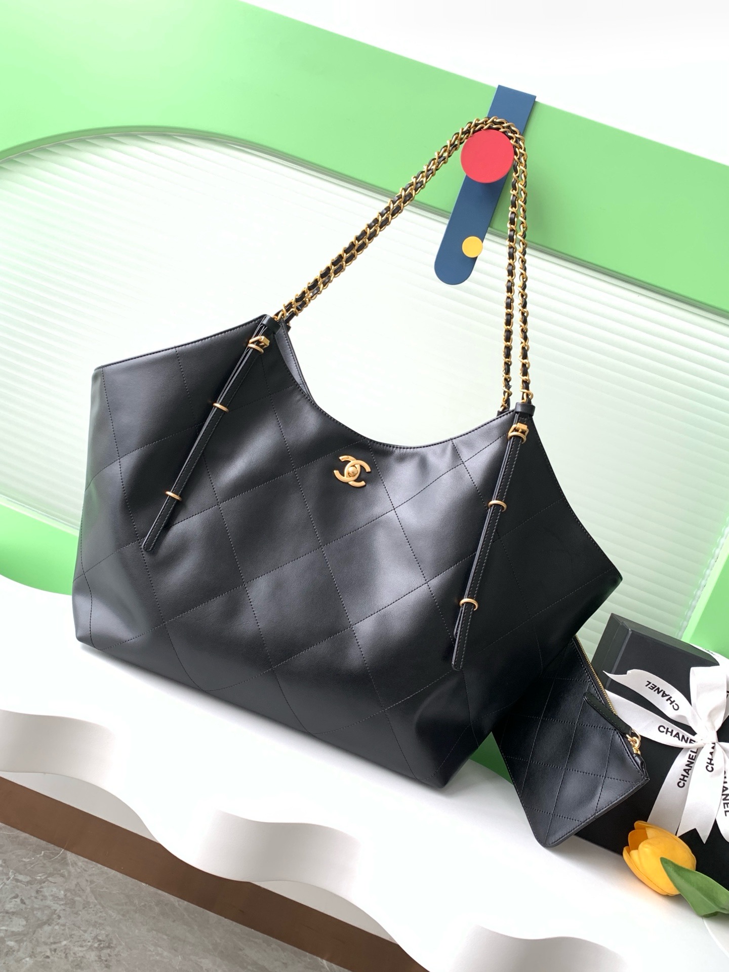 Chanel HOBO HANDBAG AS5463 black
