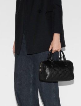 GUCCI GG EMBLEM MEDIUM BOSTON BAG 815255 black