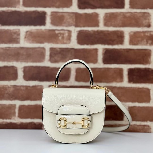 GUCCI HORSEBIT 1955 MINI TOP HANDLE BAG 781387 white