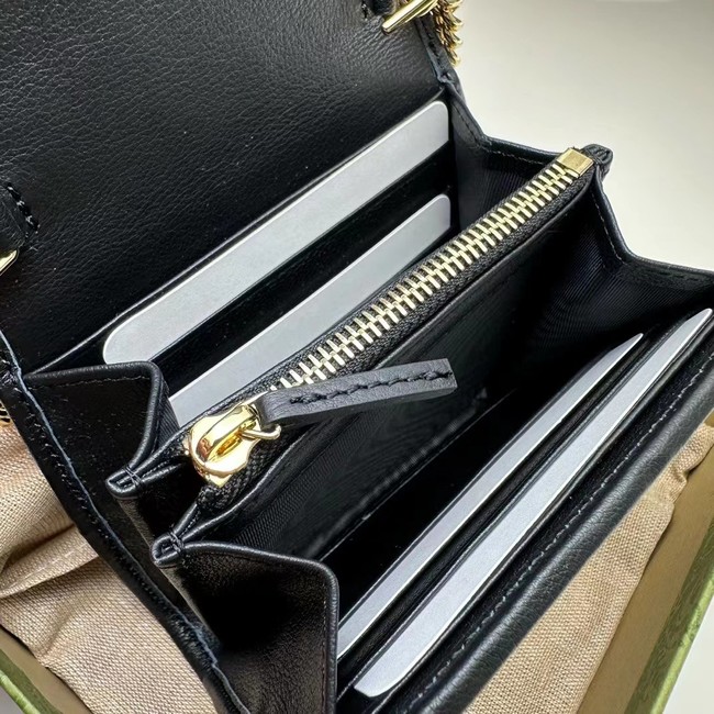 Gucci Blondie card case wallet GG 725219 black