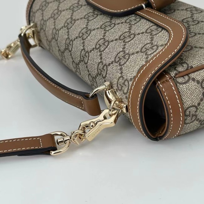 GUCCI HORSEBIT 1955 SOFT SMALL TOP HANDLE BAG 815206 brown