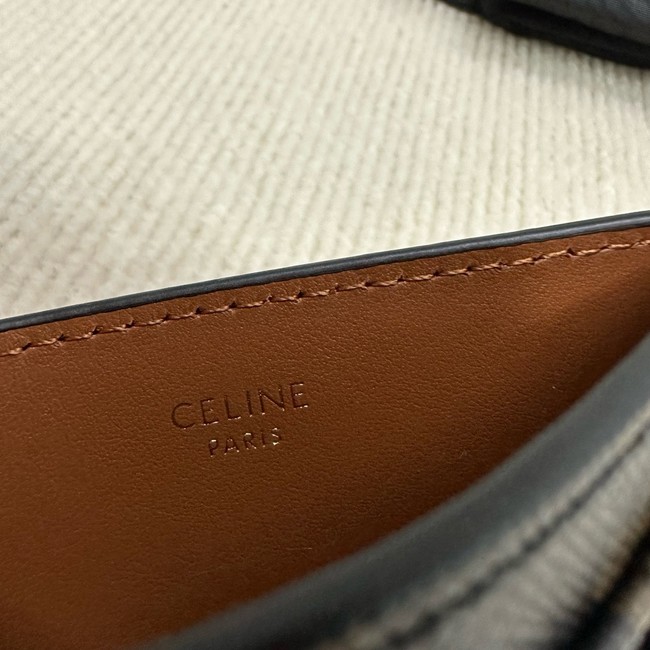 Celine CARD HOLDER TRIOMPHE IN TRIOMPHE CANVAS 10L833 brown