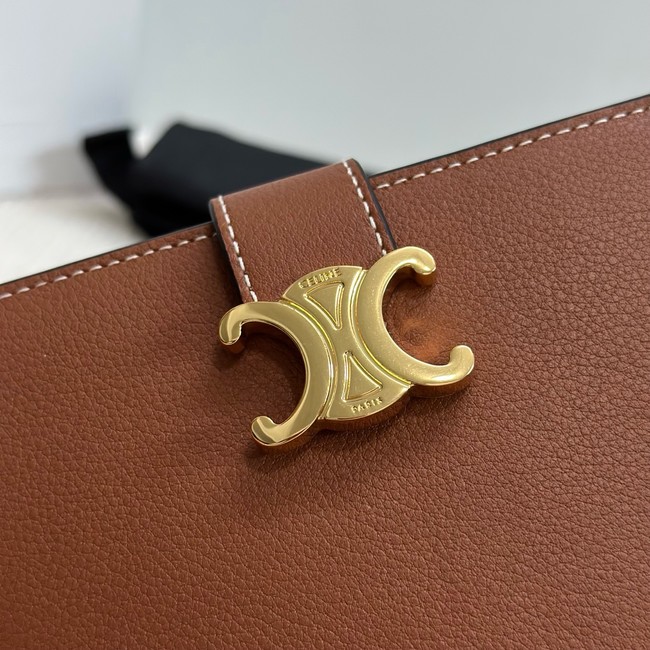 Celine FINE STRAP WALLET NINO IN SUPPLE GRAINED CALFSKIN 10M962 TAN