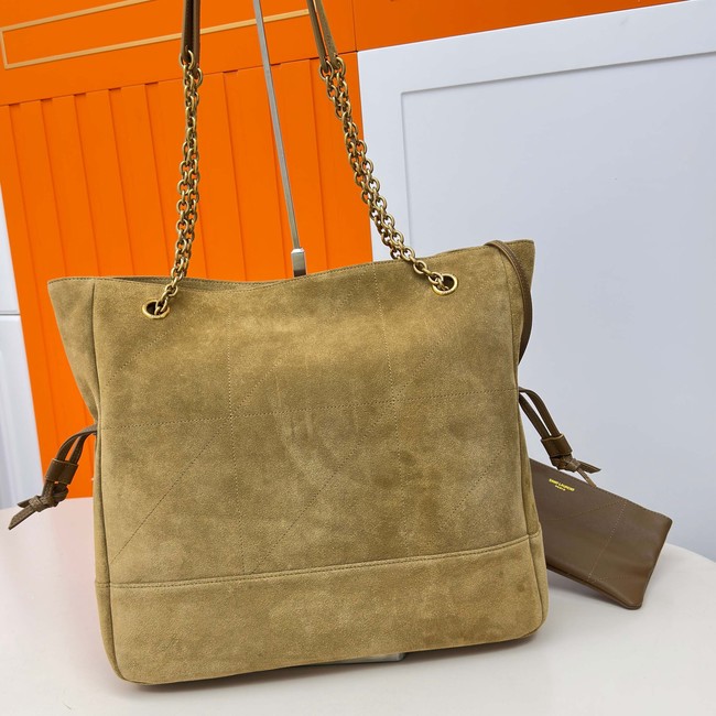 SAINT LAURENT JAMIE SHOPPING IN SUEDE 809824 GOLDEN LEAF
