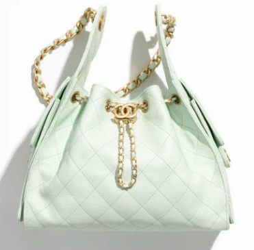 CHANEL 25 SMALL HANDBAG AS5293 Light Green CHANEL 25 SMALL HANDBAG AS5293 Light Green