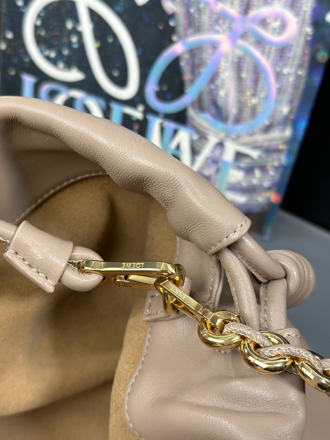 Loewe Napa Lamb Leather Flamenco Purse 80696 gray