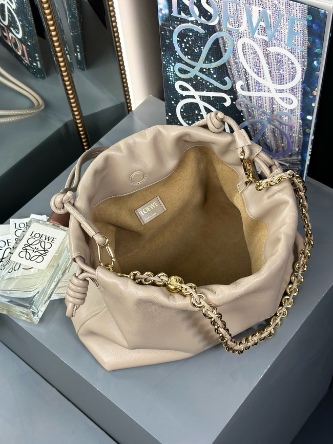 Loewe Napa Lamb Leather Flamenco Purse 80696 gray