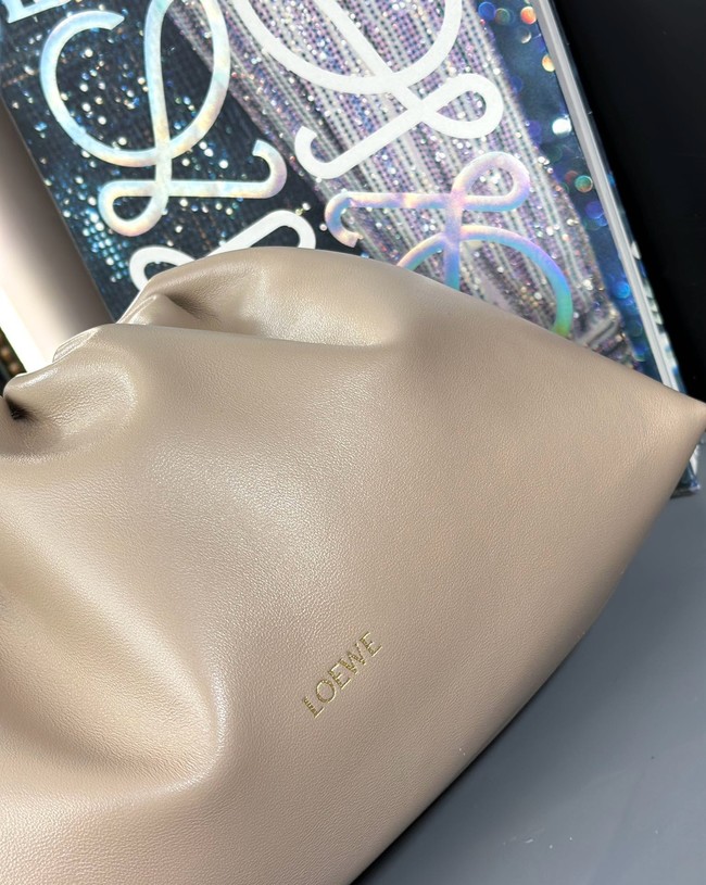 Loewe Napa Lamb Leather Flamenco Purse 80696 gray