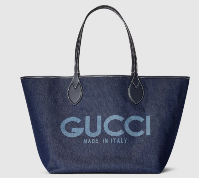 GUCCI TOTISSIMA MEDIUM REVERSIBLE TOTE 820481 Dark blue denim