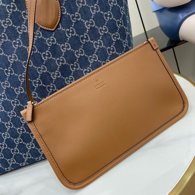 GUCCI TOTISSIMA MEDIUM TOTE BAG 820481 Blue GG denim