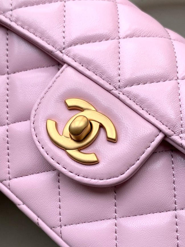Chanel MINI FLAP BAG WITH TOP HANDLE AS5354 pink