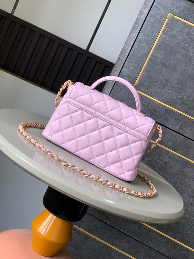 Chanel SMALL FLAP BAG WITH TOP HANDLE AS5355 pink