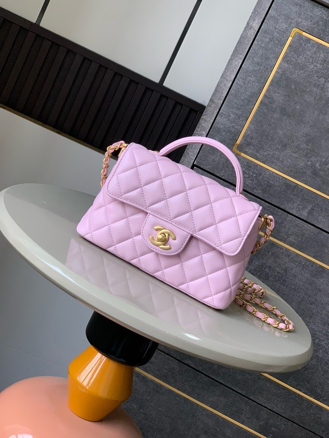 Chanel SMALL FLAP BAG WITH TOP HANDLE AS5355 pink