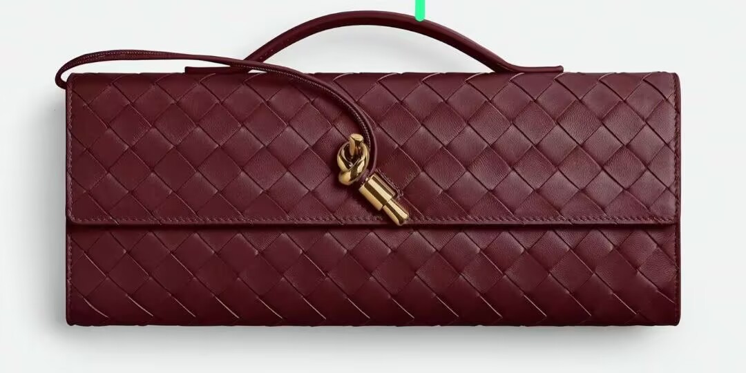 Bottega Veneta Long Clutch Andiamo With Handle 741511 Wine Bottega Veneta Long Clutch Andiamo With Handle 741511 Wine