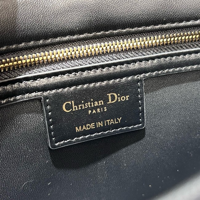 Dior Medium Soft Dior Caro Bag Macrocannage Lambskin M9253UHPA Black