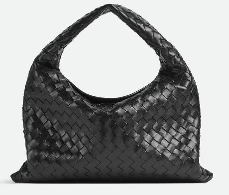 Bottega Veneta Hop Shoulder bag with Intrecciato craftsmanship in calf leather 796262 Black