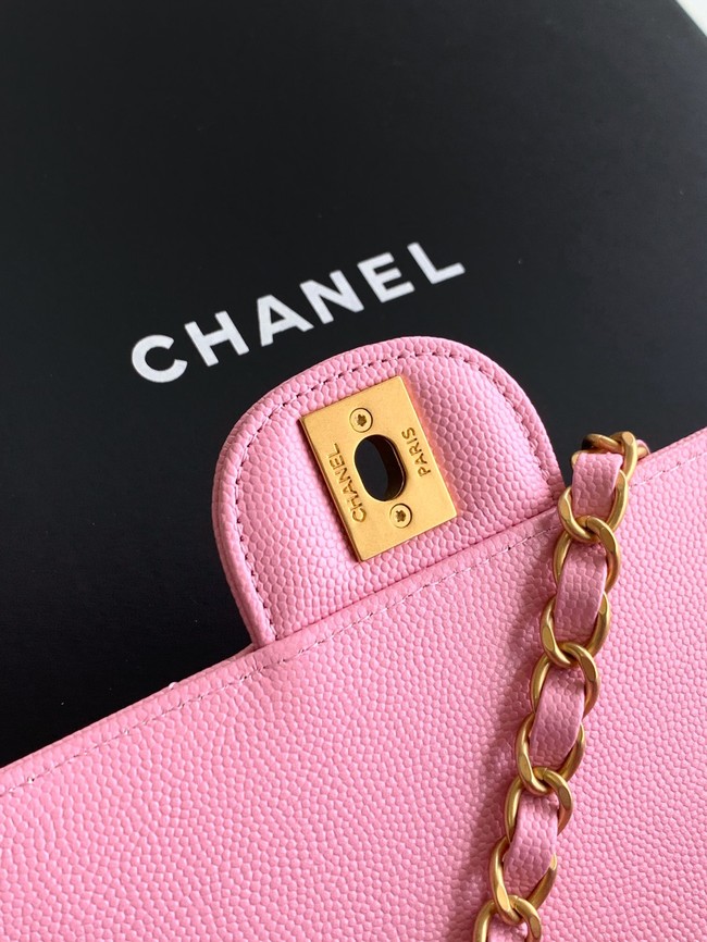 Chanel Grained Calfskin Shoulder Bag AS5330 pink