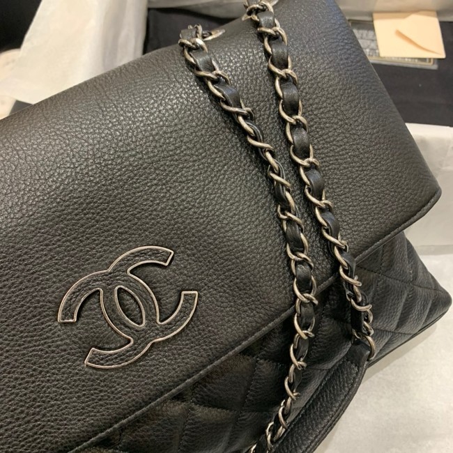 Chanel Grained Calfskin Shoulder Bag AS8095 black