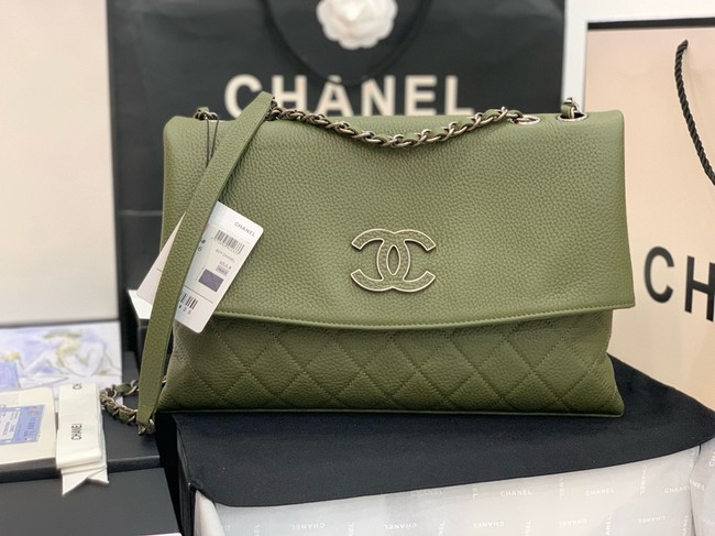 Chanel Grained Calfskin Shoulder Bag AS8095 green