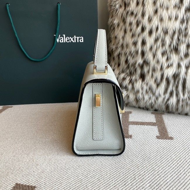 Valextra Iside Top Handle Mini Bag 00359 light gray