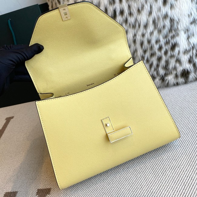 Valextra Iside Top Handle Medium Bag 56028 YELLOW