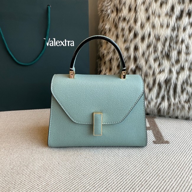Valextra Iside Top Handle Mini Bag 00359 blue
