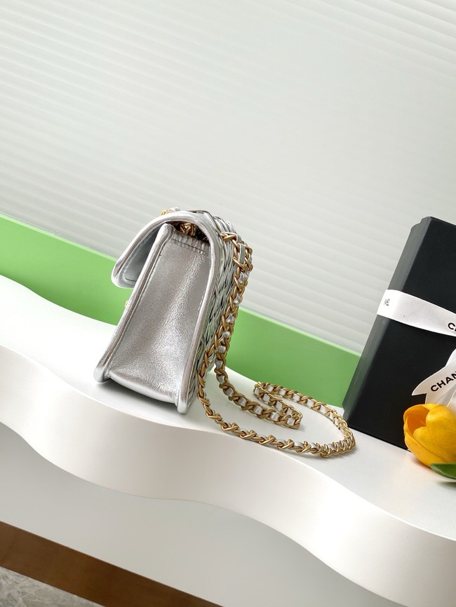 Chanel Mini flap bag AS4797 Silver