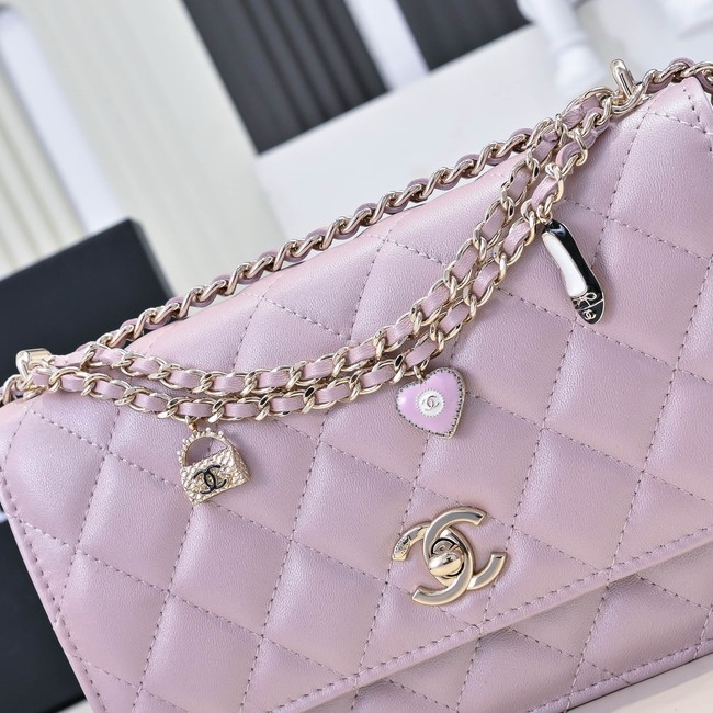Chanel WALLET ON CHAIN AS4537 pink