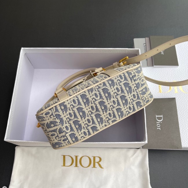 D-Vibe East-West Nano Bag Dior Oblique Jacquard S2388UTZQ Light Biscuit Smooth Calfskin