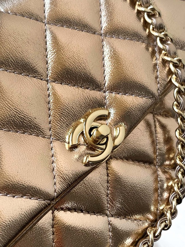 Chanel CLASSIC Original Lambskin 11.12 HANDBAG  AS6565 gold