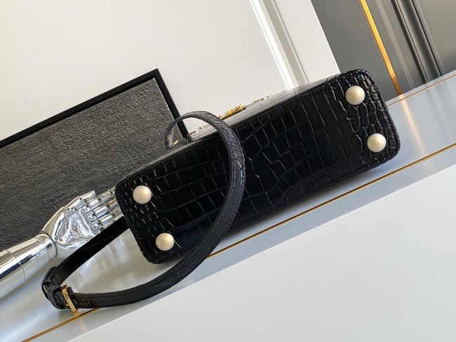 Louis Vuitton Capucines Crocodile pattern BB M86154 BLACK