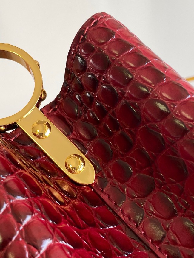 Louis Vuitton Capucines Crocodile pattern BB M92173 burgundy