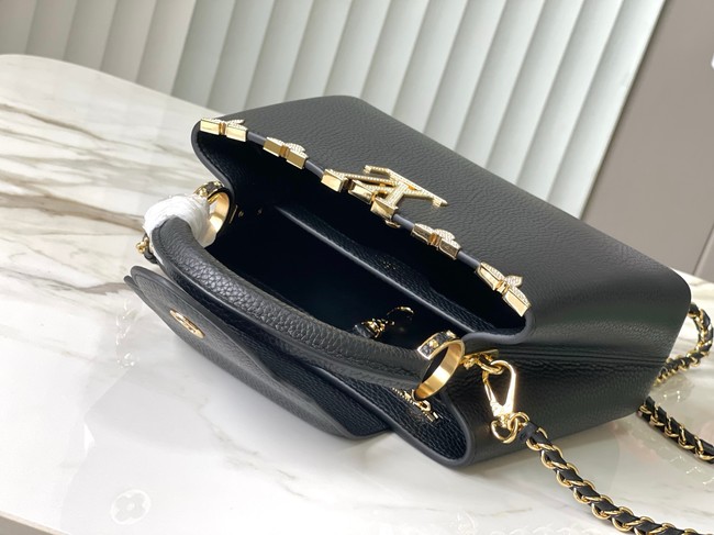 Louis Vuitton Capucines MM M23331 black&Crystal