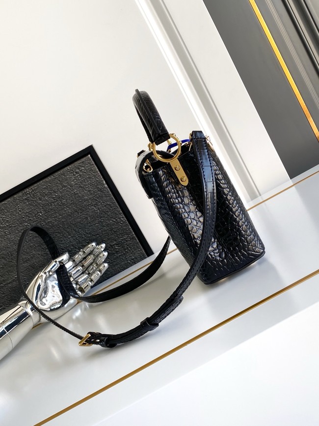 Louis Vuitton Capucines Mini Crocodile pattern M86153 black