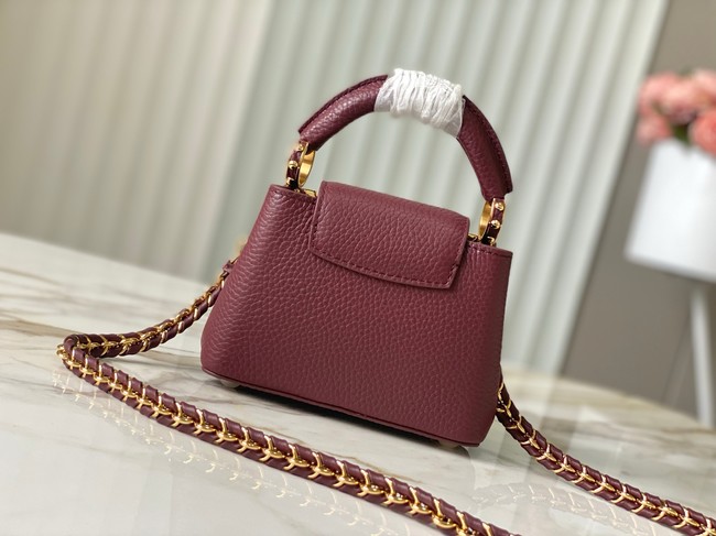 Louis Vuitton Capucines nano M24583 burgundy&Crystal