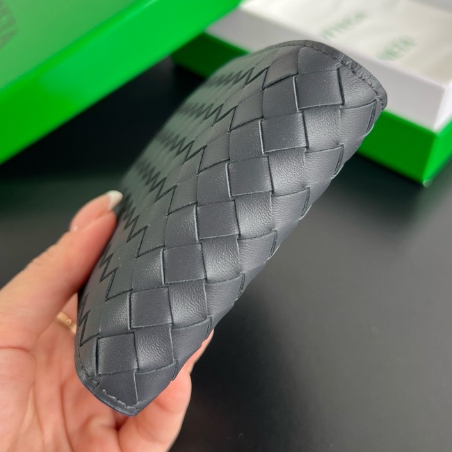 Bottega Veneta Intrecciato Bi-Fold Wallet With Coin Purse 749412 gray